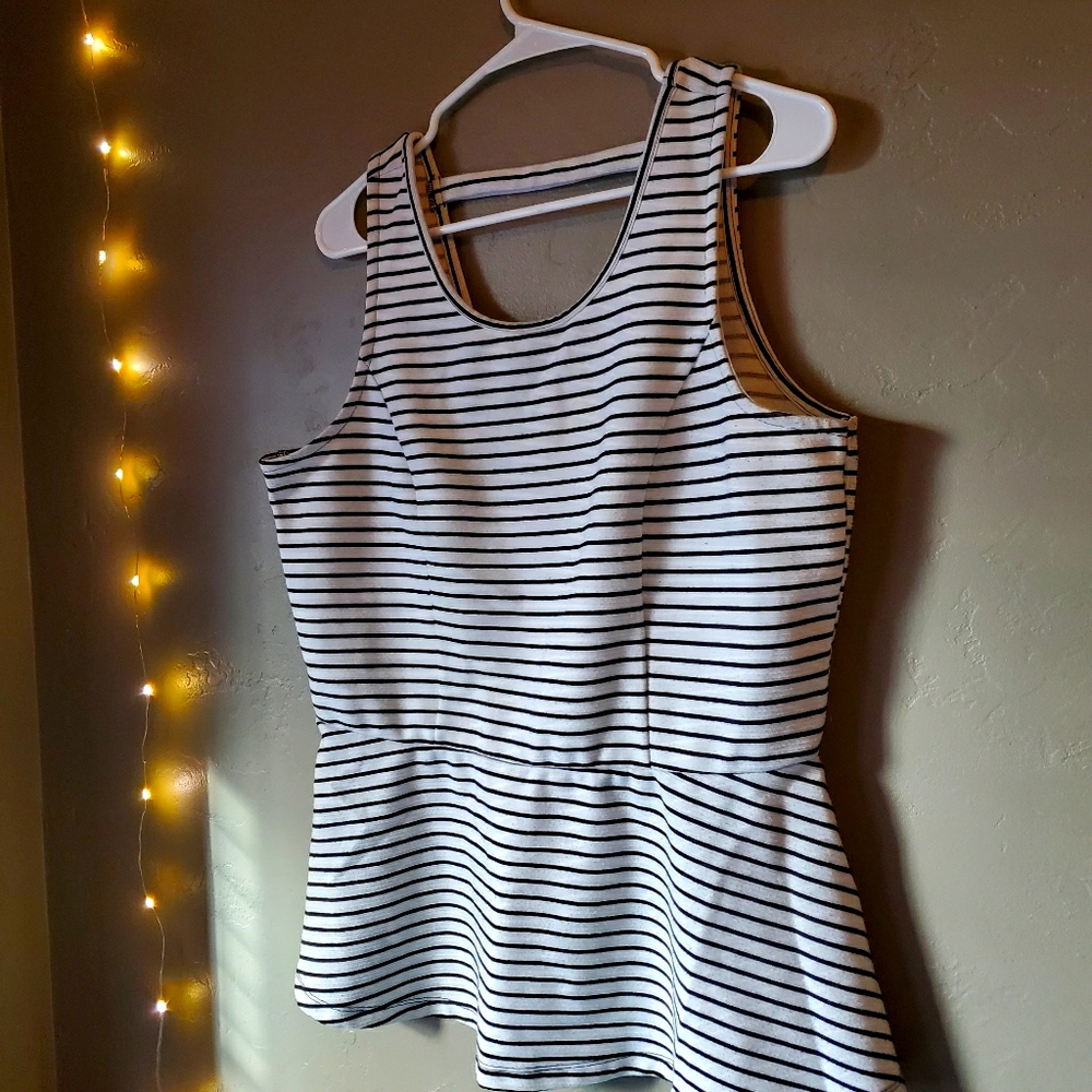 Stripped Peplum top